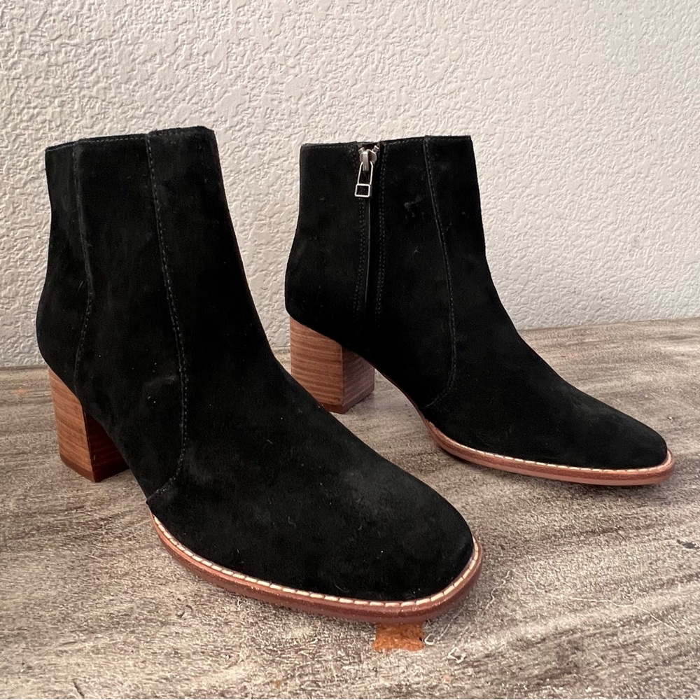 Madewell Womens Bryce Ankle Boots Zip
Block Heel Black Suede size 8